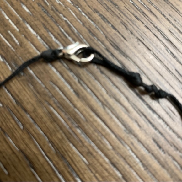 Artisan handmade blue square glass medallion cord leather necklace - Picture 10 of 10